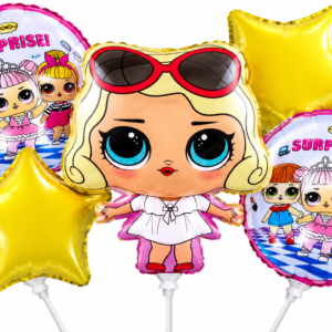 Kit ballons poupée LOL jaune