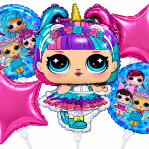 Kit ballons poupée LOL rose